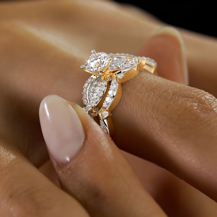 The Evlen Solitaire Bridal Ring Set - image 6