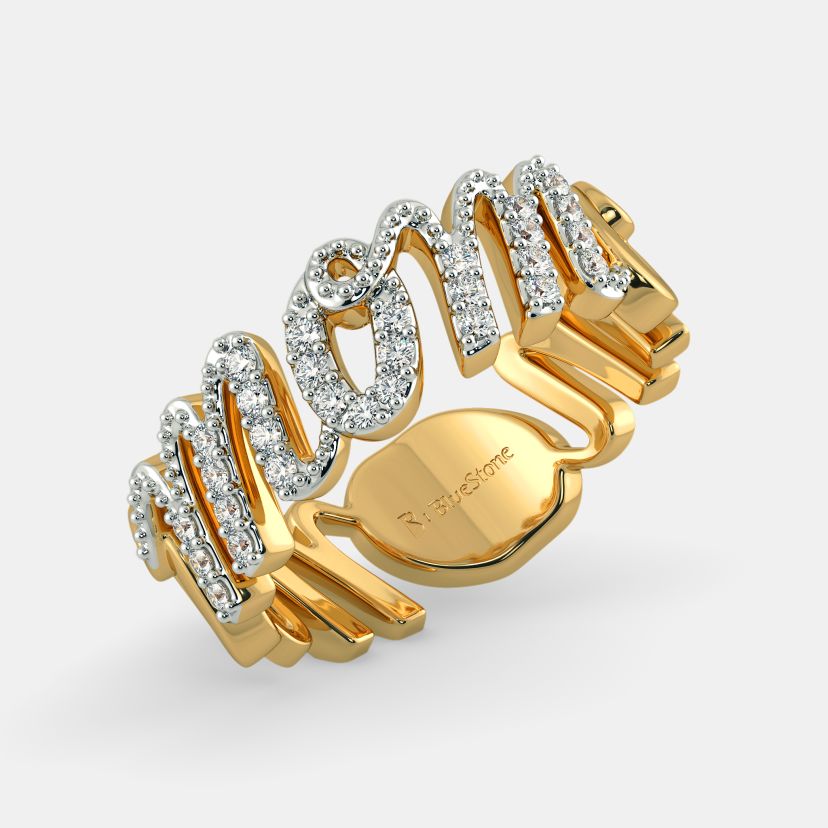 Gold ring top design for mom