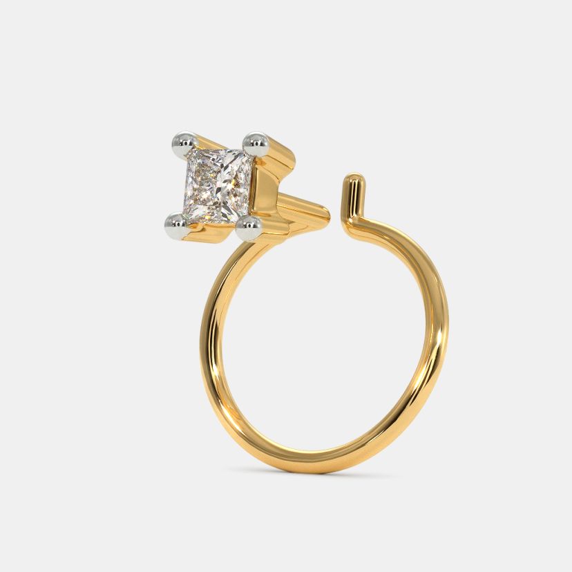 Princess cut diamond nose ring store