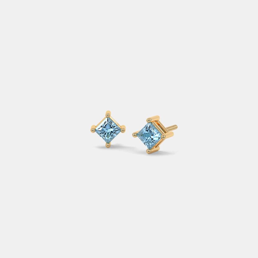 Blue topaz and gold earrings new arrivals