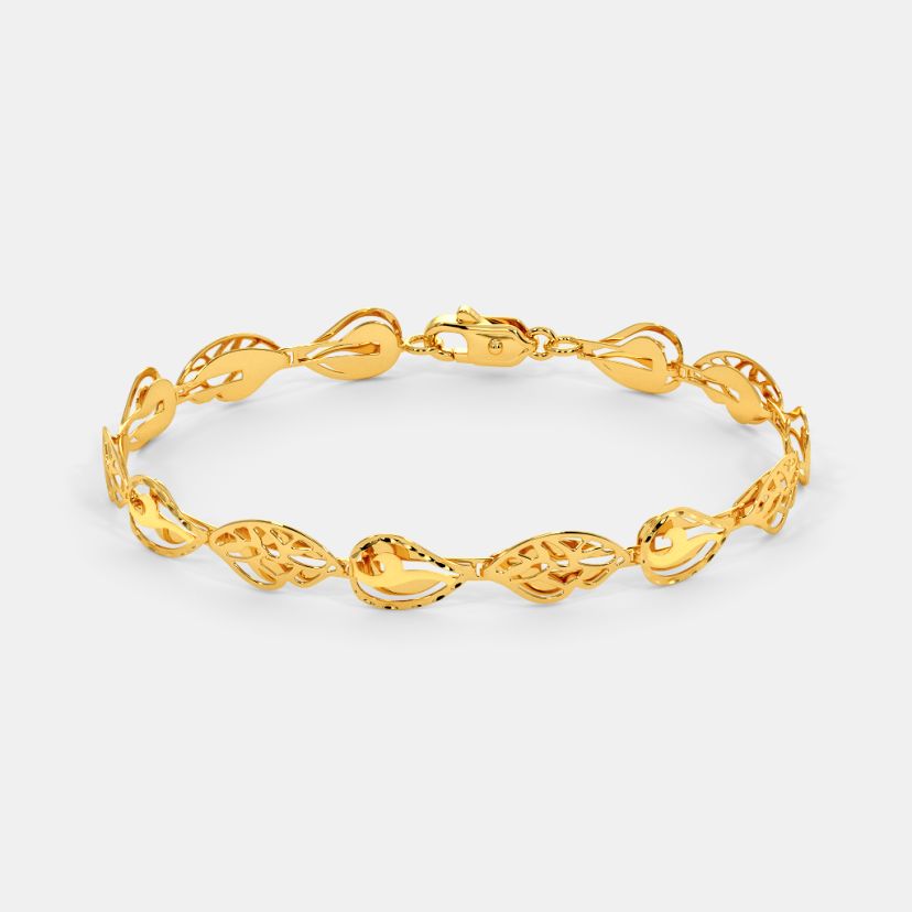 Delicate Ladies Bracelet in 22K Yellow Gold - BR-543-sonthuy.vn