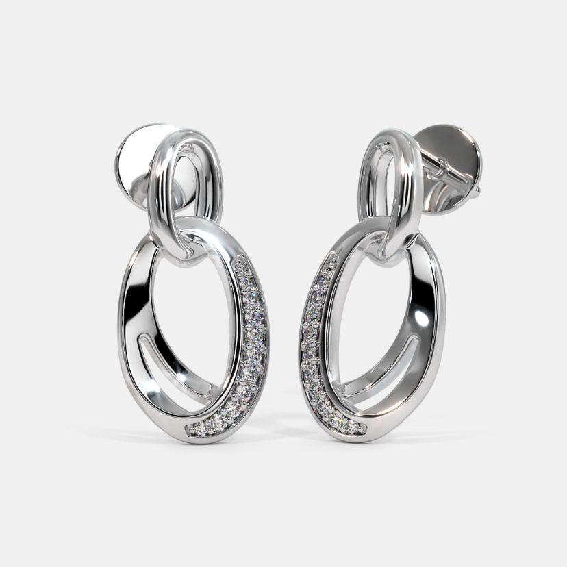Buy Platinum Earrings Online - Platinum Jewellery Collections| Jos Alukkas