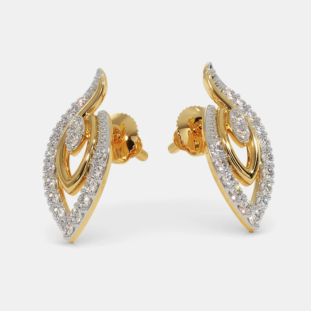 The Heavenly Paradise Stud Earrings | BlueStone.com