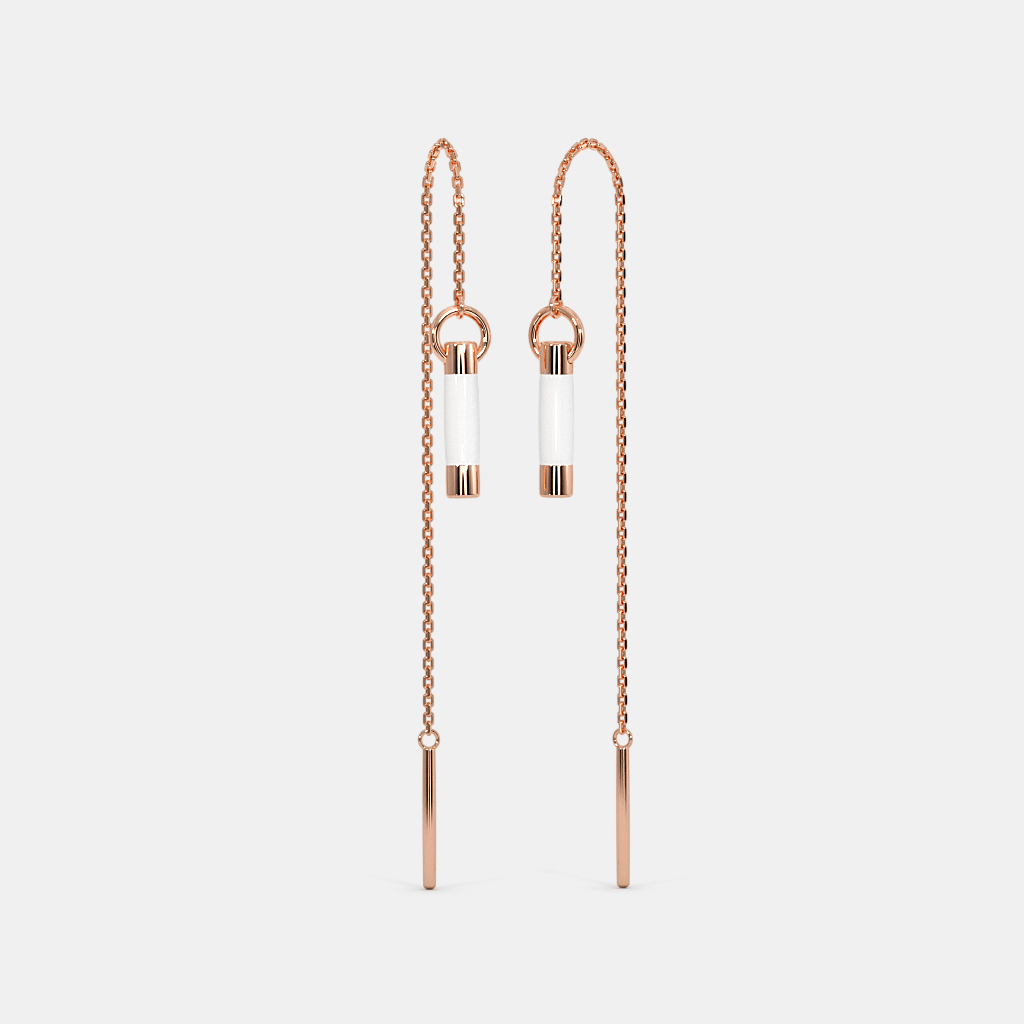 The Snowy White Sui Dhaga Earrings