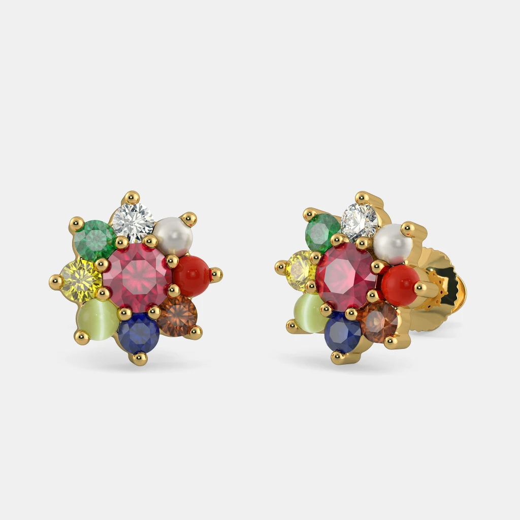 Buy Navaratna Earrings Online | BlueStone.com - India's #1 Online ...