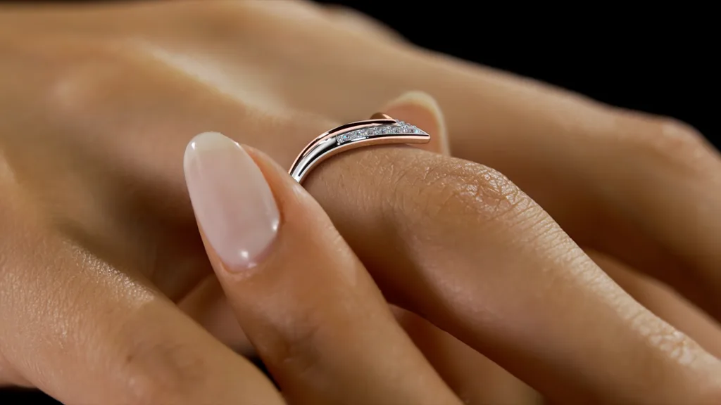送料関税込【AMY O】Tiny Pave Chevron Ring リング☆国内発送 送料関税込【AMY O】Tiny Pave Chevron Ring リング☆国内発送