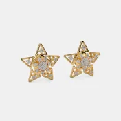 The Floral Star Stud Earrings - thumb 4