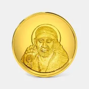 2 gram 24 KT Saibaba Gold Coin - thumb 1