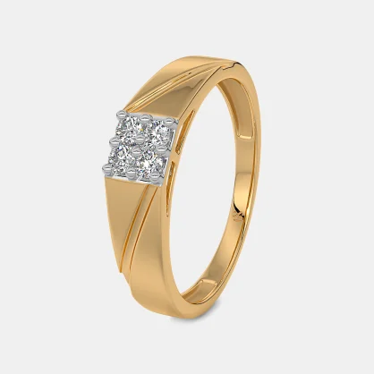 RX-704-2-GOLD-7 Engraved Round Ring 7号 The Simky Ring | BlueStone.com