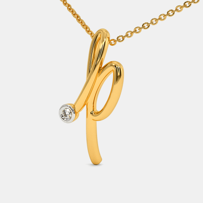 The Cursive P Necklace | BlueStone.com