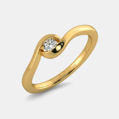Men's Single Stone Diamond Ring in 18ct. Yellow Gold | 69-18011